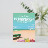 Putsborough Sands Beach Devon Reiseplakat Postkarte (Stehend Vorderseite)