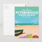 Putsborough Sands Beach Devon Reiseplakat Postkarte (Vorne/Hinten)