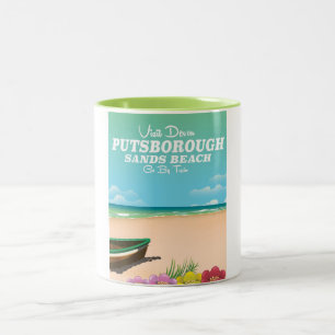 Putsborough Sands Strand Devon Reiseplakat Zweifarbige Tasse