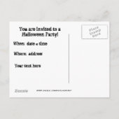 Putsch Cat Halloween Einladung Postkarte anpassen (Rückseite)