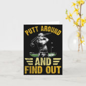 Putt Around And Find Out Funny Golf Quote Karte (Gelbe Blume)