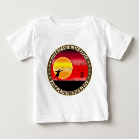 Putt-Kunststoff an seiner Stelle Baby T-shirt (Vorderseite)
