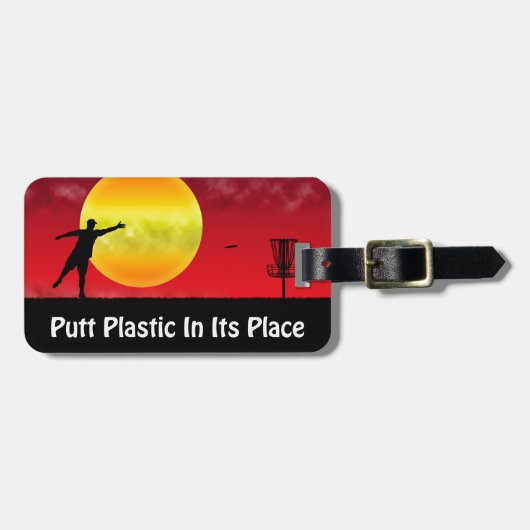 Putt-Kunststoff an seiner Stelle Gepäckanhänger (Vorderseite horizontal)