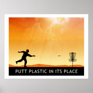 Putt-Kunststoff an seiner Stelle Poster