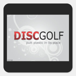 Putt-Kunststoff an seiner Stelle Quadratischer Aufkleber