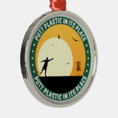 Putt-Kunststoff an seiner Stelle Silbernes Ornament (Rechts)