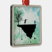 Putt-Kunststoff an seiner Stelle Silbernes Ornament (Rechts)