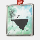 Putt-Kunststoff an seiner Stelle Silbernes Ornament (Links)