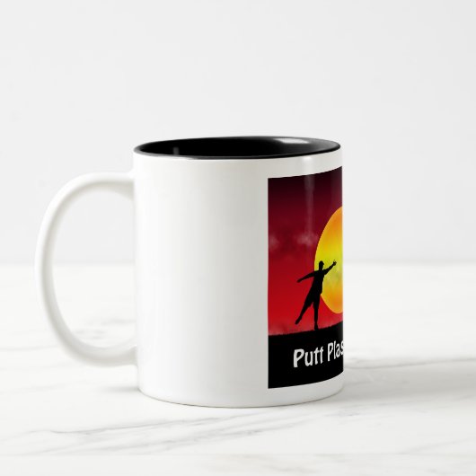Putt-Kunststoff an seiner Stelle Zweifarbige Tasse (Links)