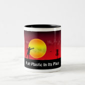 Putt-Kunststoff an seiner Stelle Zweifarbige Tasse (Mittel)