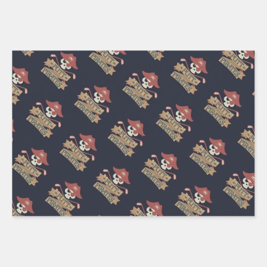Putt Pirates Golf Lover Sports Geschenkpapier Set (Vorderseite)