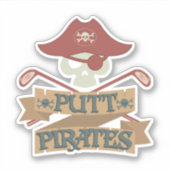 Putt Pirates Golfing Hobby Aufkleber (Vorderseite)