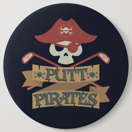 Putt Pirates Golfing Hobby Sports Button (Vorderseite)