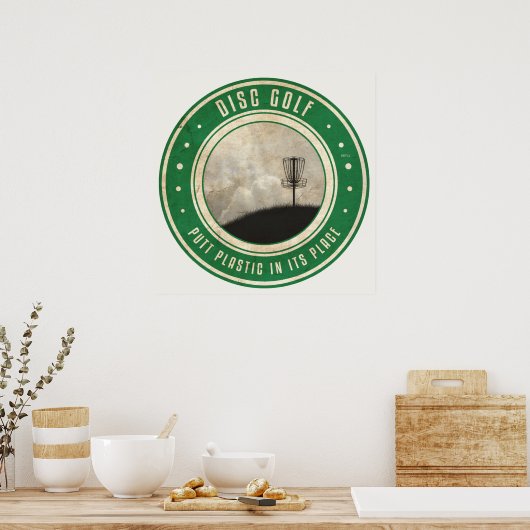 Putt Plastik an seiner Stelle Poster (Küche)