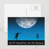 Putt Plastik an seiner Stelle Postkarte (Vorne/Hinten)