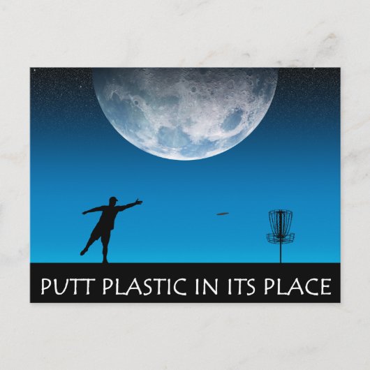 Putt Plastik an seiner Stelle Postkarte (Vorderseite)