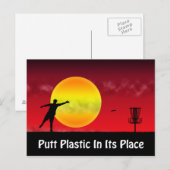 Putt Plastik an seiner Stelle Postkarte (Vorne/Hinten)
