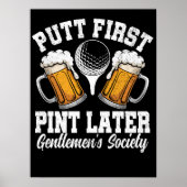 Putt zuerst, Pint später: Gentlemen's Society Poster (Vorne)