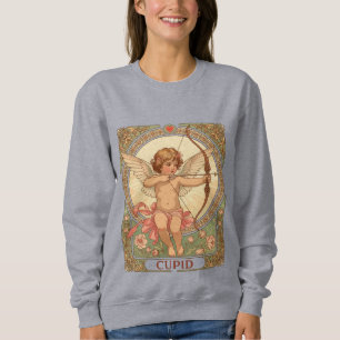 Puttenfigur mit Girlande und Blumen Sweatshirt
