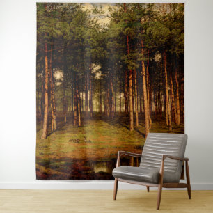 Puttenwald mit Kaninchen Jean Lamorinière Wandteppich