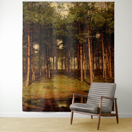 Puttenwald mit Kaninchen Jean Lamorinière Wandteppich (Beispiel)