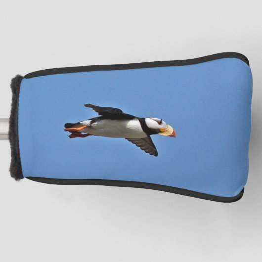 Putter Cover mit Puffin Golf Headcover (Vorderseite)