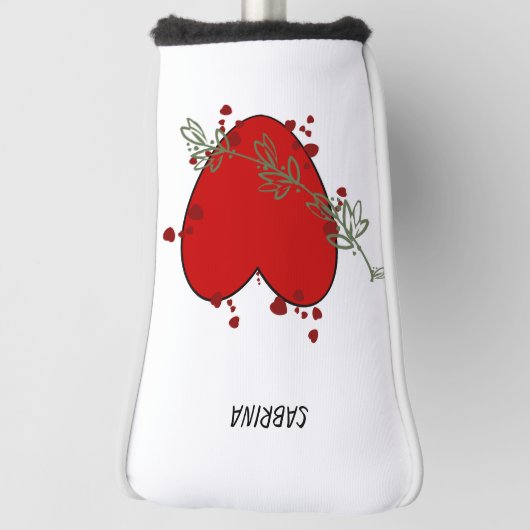 Putter Cover Red Heart Golf Headcover (Rotieren 90)
