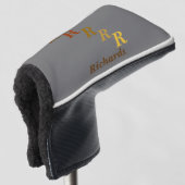 Putter Cover - Steppbriefe und Name Golf Headcover (3/4 Vorderseite)