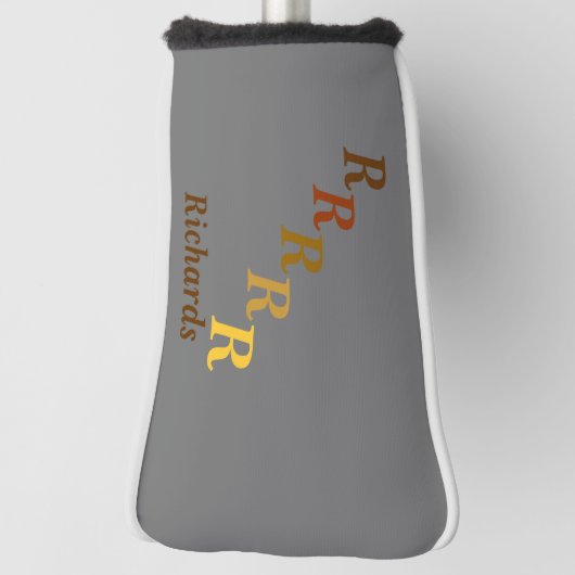 Putter Cover - Steppbriefe und Name Golf Headcover (Rotieren 90)