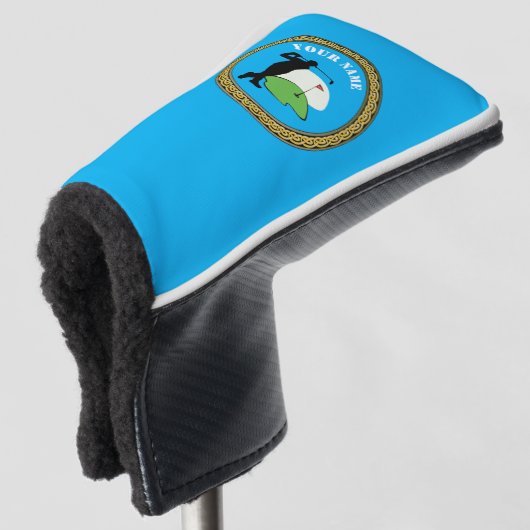 Putter Head Cover - Name hinzufügen - Golfer Golf Headcover (3/4 Vorderseite)