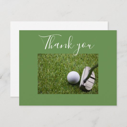 Putter mit Golfball Danke Karte (Vorne/Hinten)