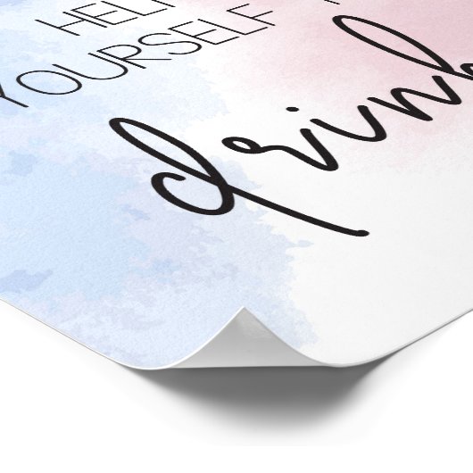 Putter oder Perlen Bedienen Sie sich am Getränkesc Poster (Ecke)