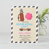 Putters oder Pom Poms Geschlecht offenbaren Karte (Stehend Vorderseite)