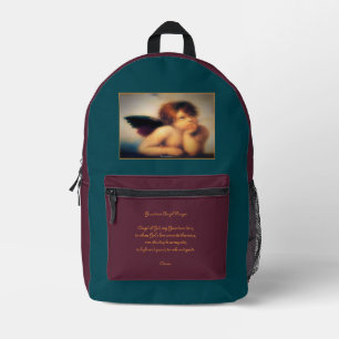 Putti Angel mit Gebet Bedruckter Rucksack