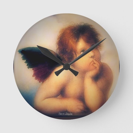 Putti Angel Runde Wanduhr (Vorderseite)