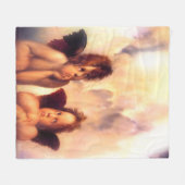 Putti-Engelpaar Fleecedecke (Vorderseite (Horizontal))