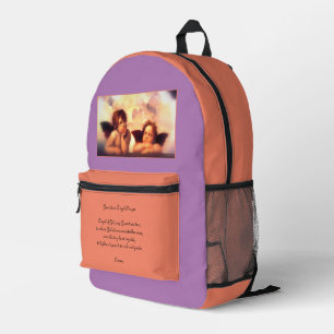 Putti-Engelpaar mit Gebet Bedruckter Rucksack