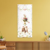 Putti inmitten von Schwankungen von Blume und Blät Leinwanddruck (Insitu (Wohnzimmer))