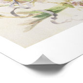 Putti inmitten von Schwankungen von Blume und Blät Poster (Ecke)