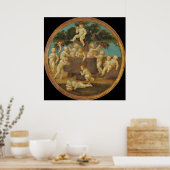 Putti mit einer Weinpresse - Raphael Fine Art Post Poster (Küche)