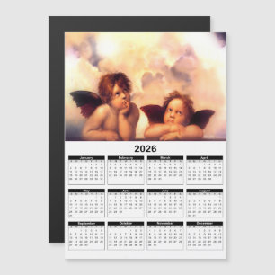 Putti Paar Engel 2026 Kalender Magnetkarte