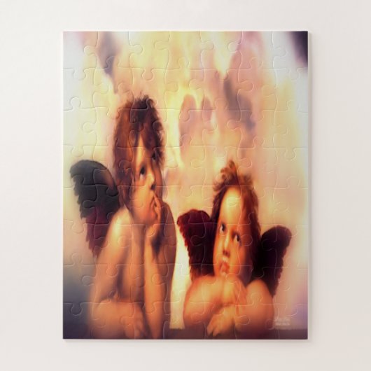 Putti-Paar Engel Puzzle (Vertikal)