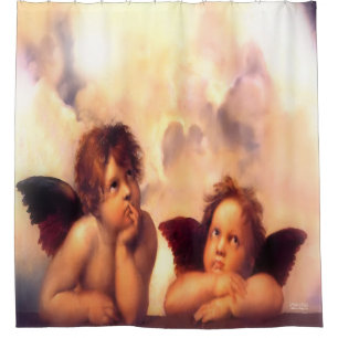 Putti Pair of Angels Duschvorhang