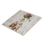 Putti unter Swags der Blumen und des Blätter Fliese (Seite)