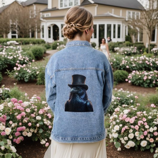 Puttin auf dem RItz Raven Tshirt Jeansjacke (Hochzeit Rückseite)