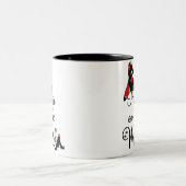 Puttin' auf der Hexe Zweifarbige Tasse (Mittel)