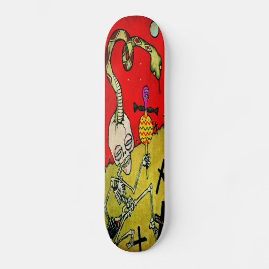 "Puttin der Voodoo auf Monroe" Skateboard (Vorderseite)