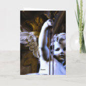 Putto Angel Grußkarte Karte (Rückseite)