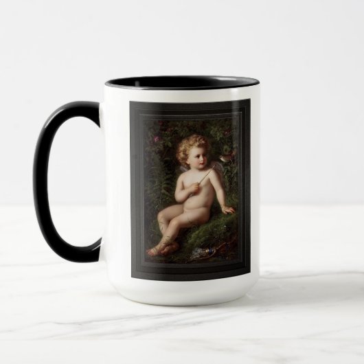 Putto Füttre eine Erdbeere zu einem Vogel Tasse (Links)