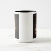 Putto Füttre eine Erdbeere zu einem Vogel Tasse (Zentrum)